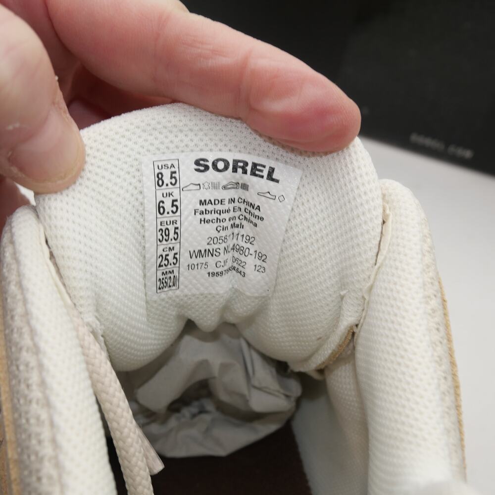 NEW Sorel Women's 8.5 Out N About Sport Wedge Bootie Chalk/ Sand Beige Tan - Picture 7 of 8